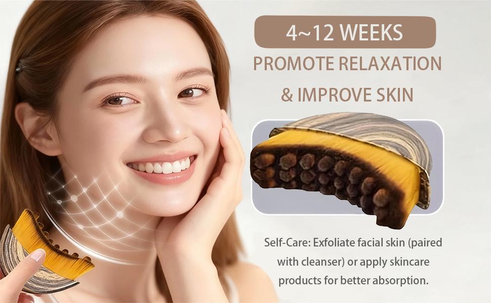 2PCS Lymphatic Contour Face Brush for Jawline & Chin Sculpting Dry Brushing Massager for Lymphatic Drainage & Facial Fatigue Relief Ergonomically Designed to Fit The Skin Precisely Beauty Roller Daily,Eye Bag gua sha Brush -Mother's Day Gift