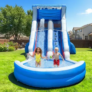 Water Slide for Kids and Adults, Big Water Pool Inflatable Water Slide for Kids with Better Drainage and Durability Fun Outdoor Play  Kids Summer Splash Fun outdoorfun