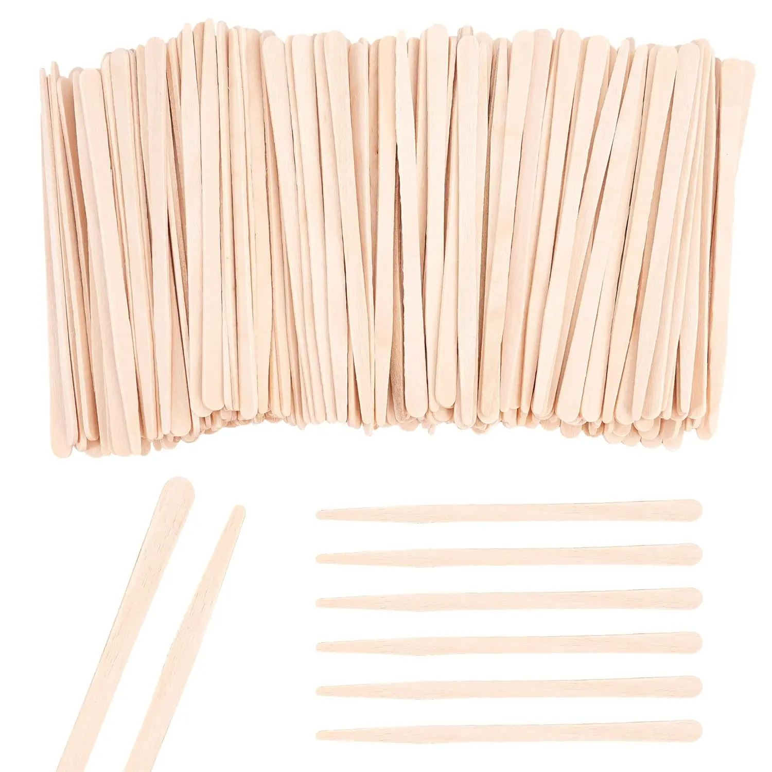 1200 Eyebrow Wax Sticks, Wood Wax Applicator for Body Hair Removal, Eyebrows, Lips, Nose, Forehead, Single Pack, Batch No Sl001