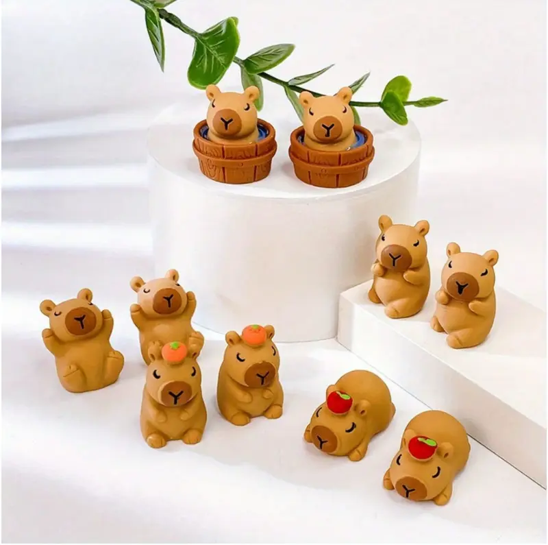 10/20/30Pcs Capybara Figurines Mini Capybara Tiny Resin Capybara Capybara Gifts Little Capybara Miniature Animal Craft Decor For Garden Accessories Landscape Decor(Random Color),Capybara Ornament,Penguin,Capybara Party,Little Animals,Resin Capybara