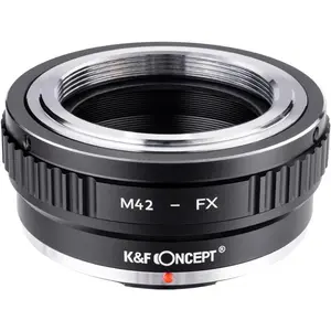 K&F Concept Smooth Lens Mount Adapter Ring, 42mm M42 Screw to Fuji Fujifilm FX X-Pro1 Camera