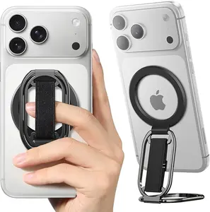 MagSafe Phone Grip for MagSafe Kickstand Compatible with Mag Safe Finger Loop, 4-in-1 Phone Ring Holder Strap for Mag Safe iPhone 16/15/14/13/12