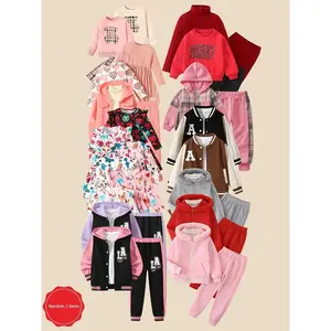 Random selection of 2 pieces of popular fall/winter girls' clothing (ages 3–14). Cute holiday gifts, casual and versatile, pretty children's wear. Colors are randomly selected-please do not purchase if this is a concern.