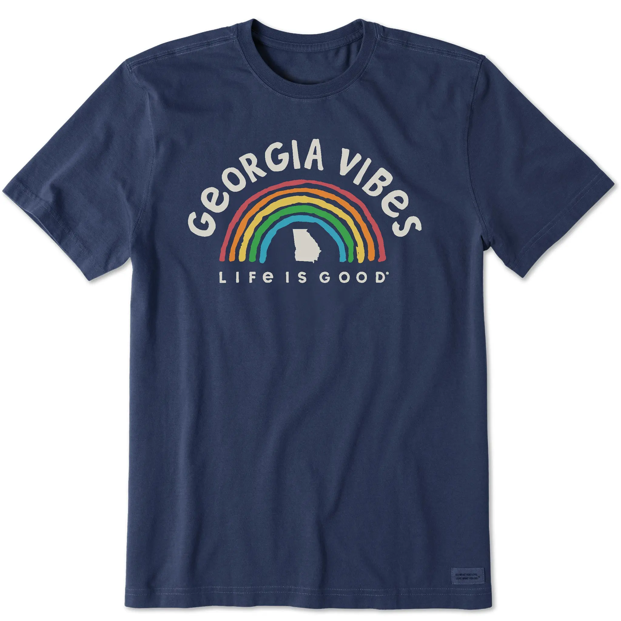 Men's Georgia Rainbow Vibes Short Sleeve Crusher Tee