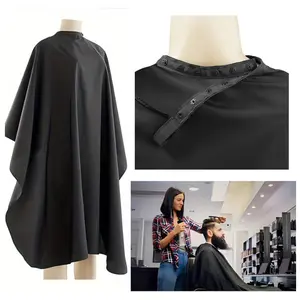 Large Hair Salon Apron, Adult Long Wide Barber Cape, Button Design Styling Hoodie, Comfortable Breathable Adjustable, Quick Dry Easy Clean Lightweight, Barber Equipment