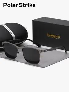 Unisex Vintage Cool Square Frame Polarized Sun Protective Sunglasses, Trendy Casual Uv400 Sunglasses for Everyday Use, Fashion Accessories for Outdoor Activities