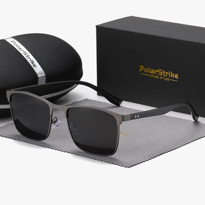 Unisex Vintage Cool Square Frame Polarized Sun Protective Sunglasses, Trendy Casual Uv400 Sunglasses for Everyday Use, Fashion Accessories for Outdoor Activities, Summer Trendy Sunglasses, Trendy Shades