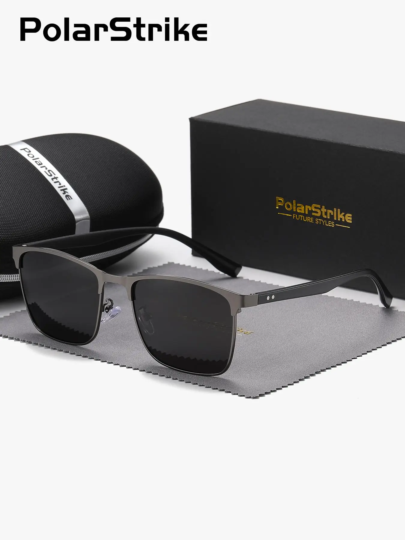 Unisex Vintage Cool Square Frame Polarized Sunglasses, Trendy Casual Uv400 Sunglasses for Everyday Use, Fashion Accessories for Outdoor Activities