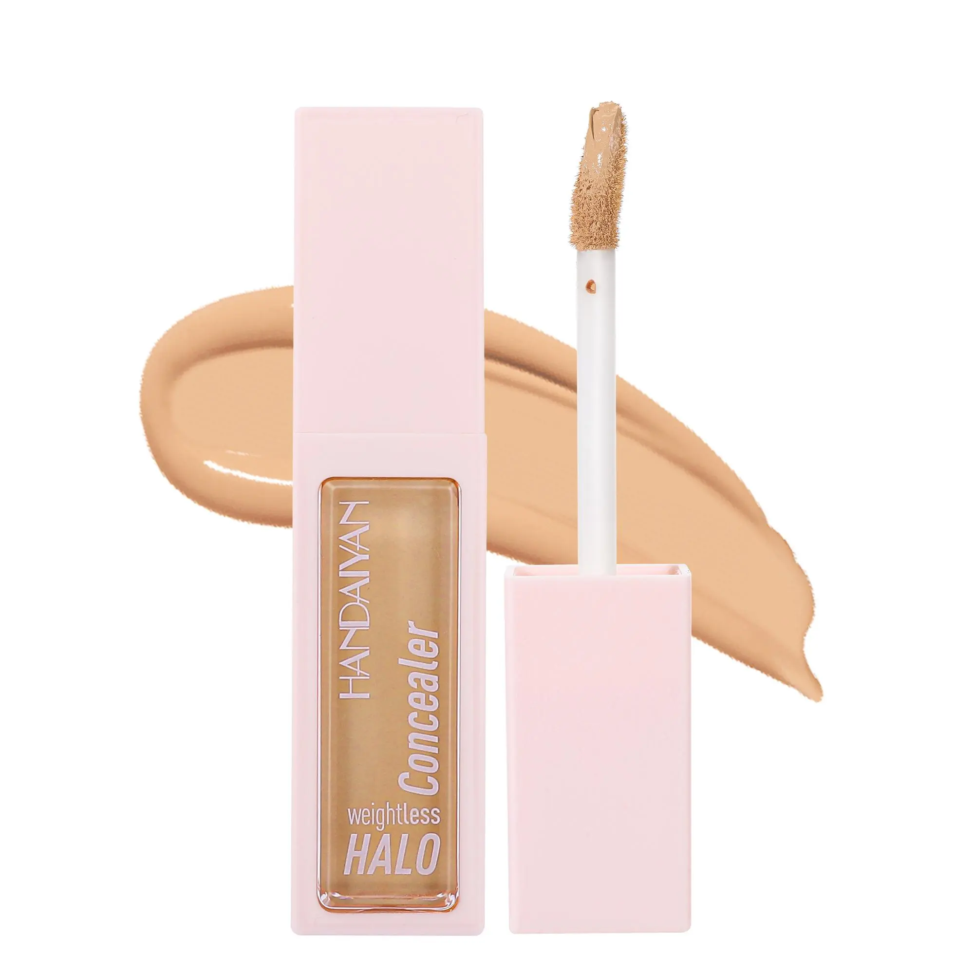 Handaiyan Weightless Halo Liquid Concealer Cosmetic - Full Flawless Coverage, Waterproof, Long-Lasting Matte Finish, Lightweight for Dark Circles & Acne Marks, Suitable for Any Skin Type