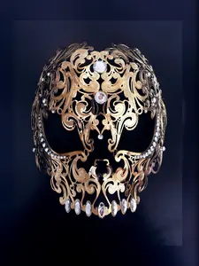 Metal Skull Mask - Gold