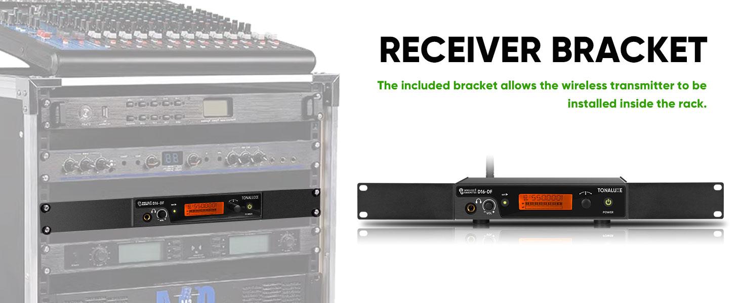 Professional IEM Wireless In Ear Monitor System 4 Pack - 100CH UHF Metal Rackmount Transmitter, 262ft Range, Stereo Mono Switch, for Live Band Church Stage Performance