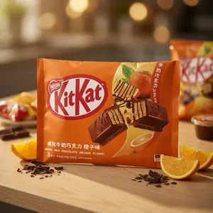 Nestle KitKat Orange Flavor  SnackMilk Chocolate Bars 8 Pieces Sweet Treats