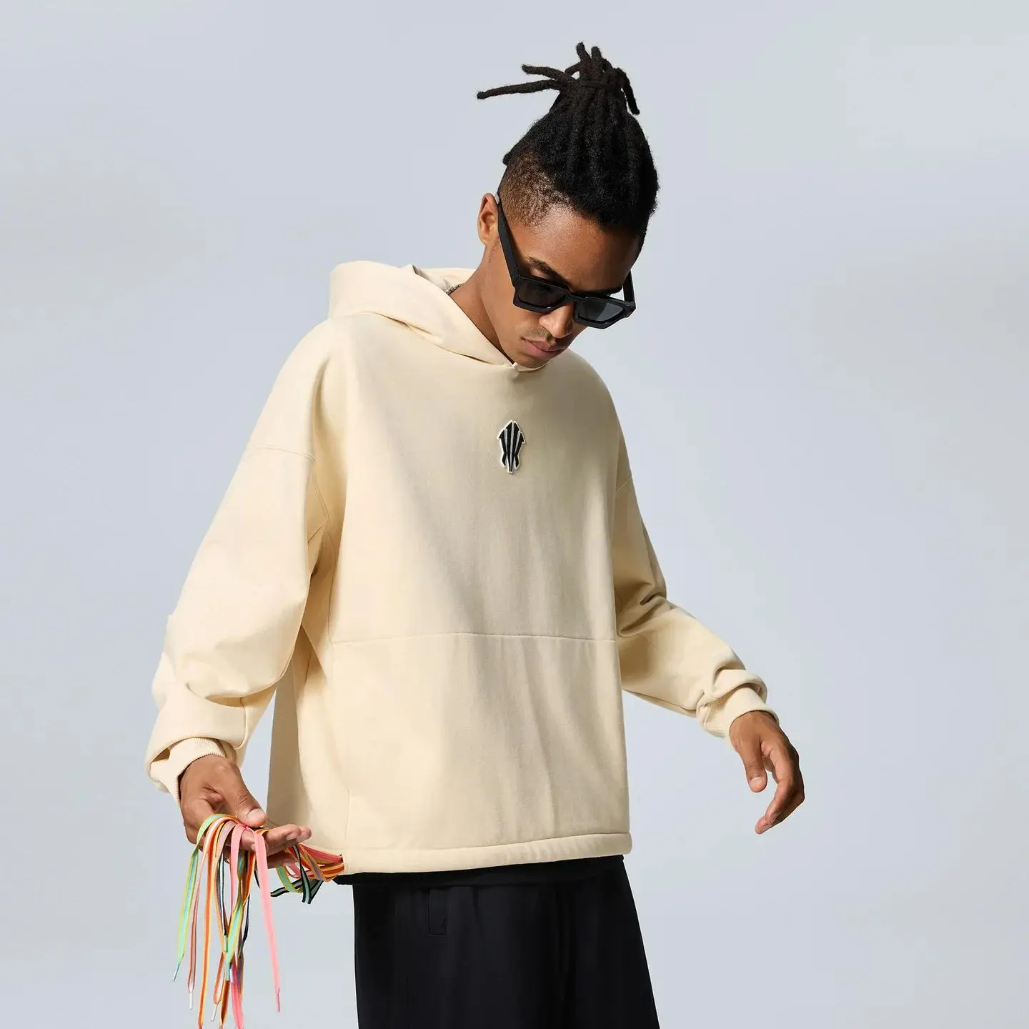 [ANTA Grand Opening] ANTA MEN Hélà Roots Hoodie Cotton-Blend Long-Sleeve Sweatshirt for Fall Layering, Basketball Lifestyle and Casual Streetwear Kyrie Irving Brand Day