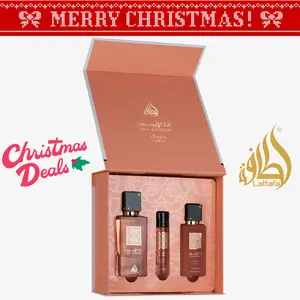 Lattafa Ana Abiyedh Coral Gift Set Women's Fragrance 60ml EDP + 12ml Travel Spray + 50ml Hair Mist