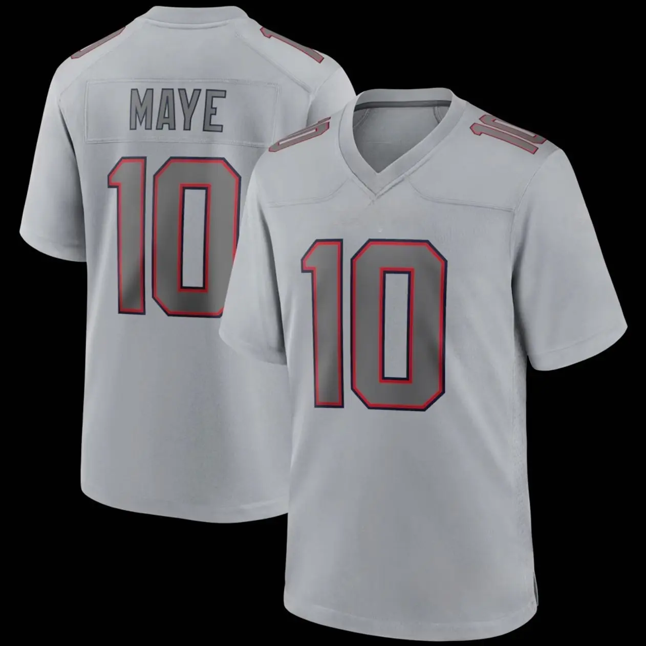 Unisex Football inspired by Maye 10 New England Atmosphere Fashion Game Jersey - Gray