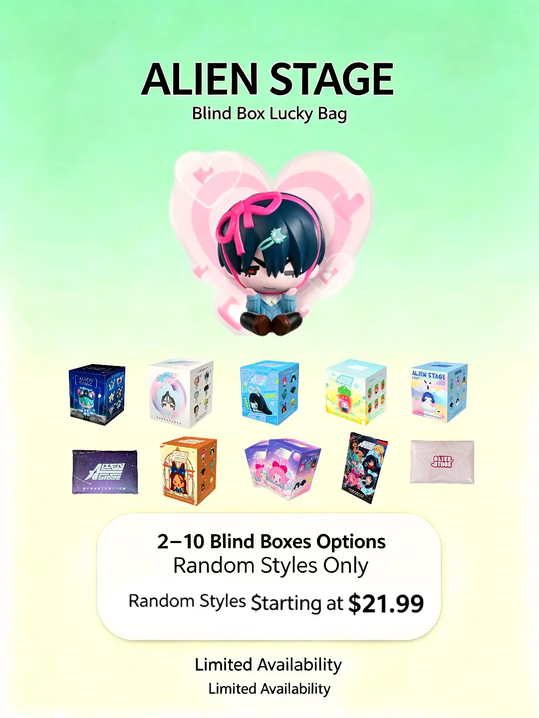 Alien Stage Blind Box Gift Set Series – IvanTill, MiziSua, Hyuluka Mystery Plush Set for Fans & Collectors