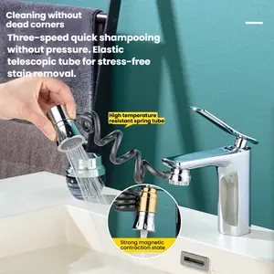 Kitchen Faucet Sprayer Attachment Anti-Splash Tap Faucet for Kitchen 360° Rotatable Sink Faucet Head Booster Shower and Water Saving Movable Faucet Extender for Kitchen Sink