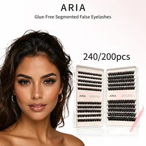 Glue-Free Pre-Cut Individual Eyelash Extensions - DIY Cosmetic Makeup Product, Mini Portable Purse Pack for On-the-Go Touch-Ups,D Curl Wispy Lash Extension Kit | Look Like Real Lashes DIY Eyelash at Home for Natural Makeup Girl Gifts