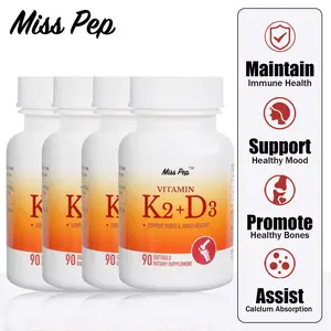 MissPep Vitamin K2 and D3 Softgels, 5000 IU and 100mcg per serving supplements Healthcare Fitness Edible Dietary