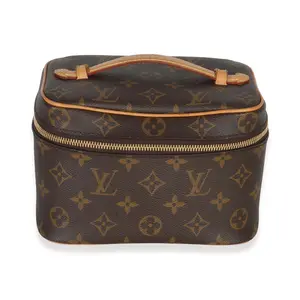 Pre-owned Louis Vuitton Canvas Toiletry Bags Monogram Nice Mini Vanity NY153024