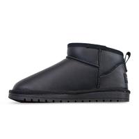 Black leather mid-top