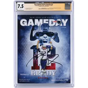 Tom Brady New England Patriots Autographed September 10, 2023 Tom Brady Day CGC Authenticated 7.5 Program - Fanatics Authentic Certified
