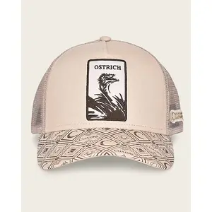 Bone ostrich patch cap