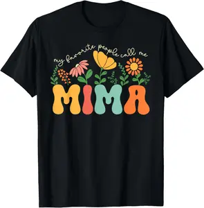 100% cotton Unisex My Favorite People Call Me Mima Mothers Day T-Shirt