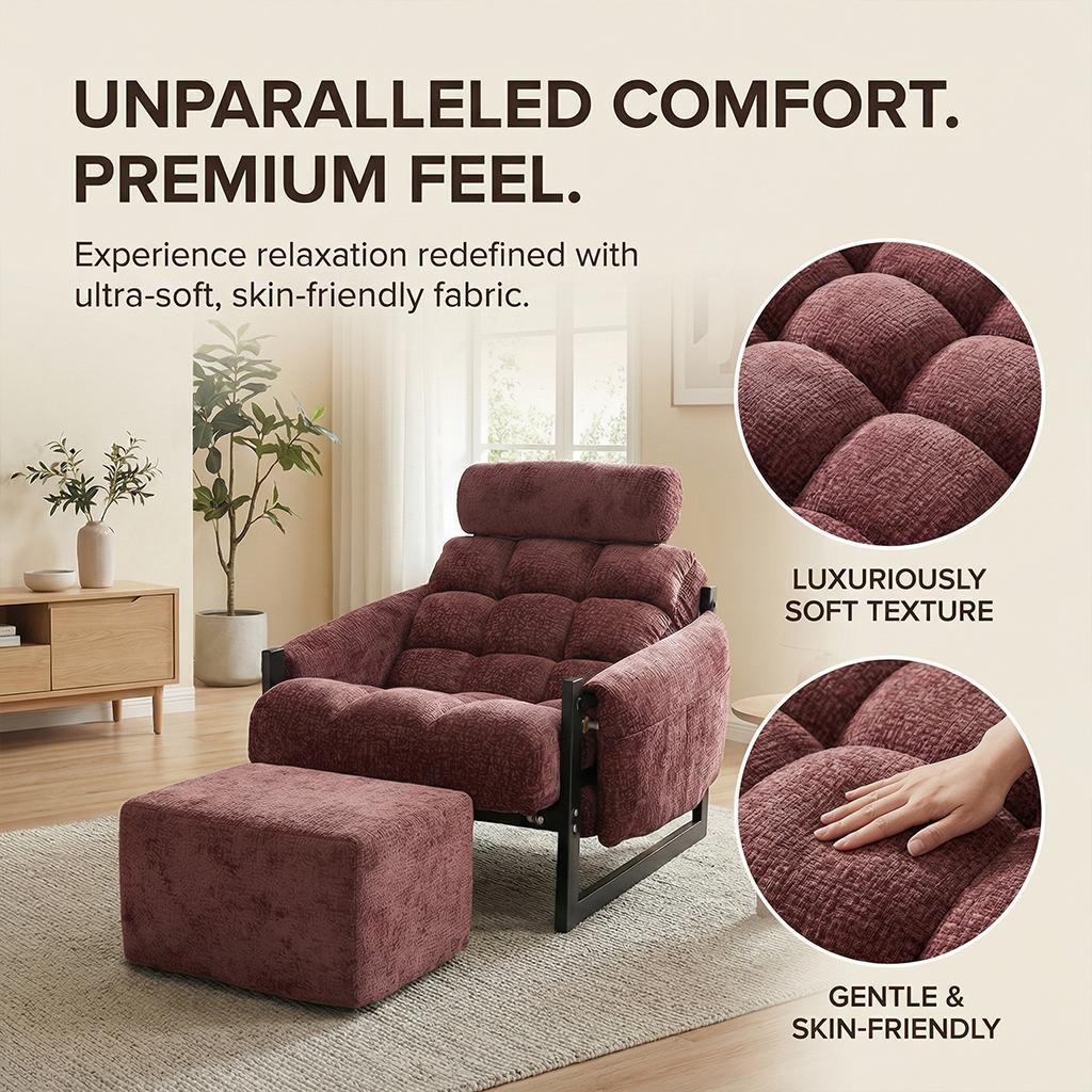 Manual Oversized Recliner Overstuffed Chairs Large Recliner High Weight Capacity Big and T Comfortable Living Room Furniture