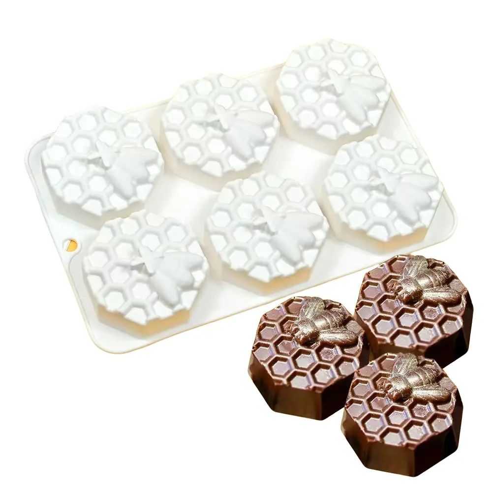 Hive Honeycomb Mousse Cake Mold DIY Chocolate Dessert Baking Decoration Tool, Scented Candle Mold, Kitchen Craft Supplies