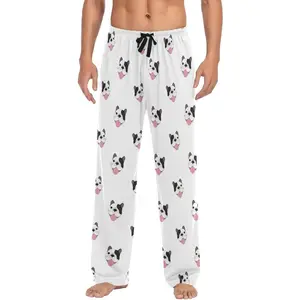 Men's Pajama Pants Soft Comfy French Bulldog Sleep Lounge Pants Pjs Bottoms with Pockets