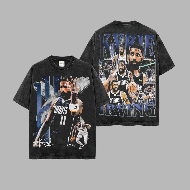Kyrie 11 Retro Unisex Acid Washed Cotton T-Shirt Basketball Legend, Shirt Gift For True Mavs Basketball Fans Graphic Tees Streetwear Outfit, Chirstmas Gift, Gift for fans