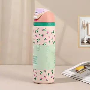 Owala Freeesip Blush Bloom 24/32oz Water Bottle,  Great For Travel Gym Camping Sport Outdoor, Gift for Friends Family and Kids