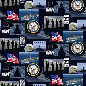 Fabric Sykel Enterprises U.S. Navy Geometric by the Quarter Yard 021-2N