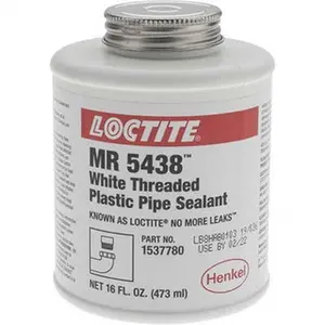 Loctite Threadlockers & Retaining Compounds, Type: Thread Sealant, Series: 5438, Container Type: Can, Color: White, Container Size: 16 oz, PSC Code: 8040 1537780, Can Container, Leak Prevention