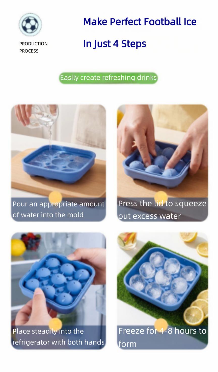 Soccer Ball Ice Cube Tray – Food-Grade Silicone, BPA-Free, Slow-Melting Ice Balls for Whiskey, Cocktails, Juice & Drinks Soccer Ball Ice Cube Tray – Food-Grade Silicone, BPA-Free, Slow-Melting Ice Balls for Whiskey, Cocktails, Juice & Drinks