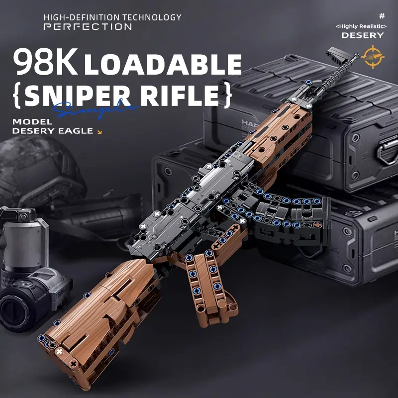 388pcs Ak47 Building Block Gun Toy, Educational Toy for Adults, Suitable for Boys over 6 Years, Halloween Christmas Gift