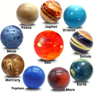 10pcs Solar System Planet Stress Balls,Relax Planets and Space Ball Educational Toys, Anti Stress Solar Educational Balls Early Study,Party Game,Birthday Gifts,Planet Gifts, Solar Toys Birthday Gift