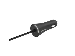 PureGear 12W/2.4A Lightning Corded Car Charger - Black | 63067PG