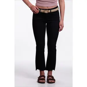 The Knox by Ava Lane Mid-Rise Tummy Control Cropped Bootcut Vintage Black Jeans