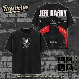 Jeff Hardy Enigma Vintage Wrestling Tee – WWE TNA ECW Graphic Shirt – Charismatic Enigma Retro Washed Black Tee – Wrestling Streetwear Gift for Fans
