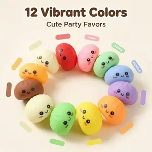 Cute Bun Squishy Toy Soft Stress Relief Squeeze Fidget Kawaii Slow Rising Hand Toy