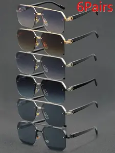 Unisex Simple Style Sunglasses, Trendy Casual Sunglasses for Everyday Use, Fashion Accessories for Outdoor Activities