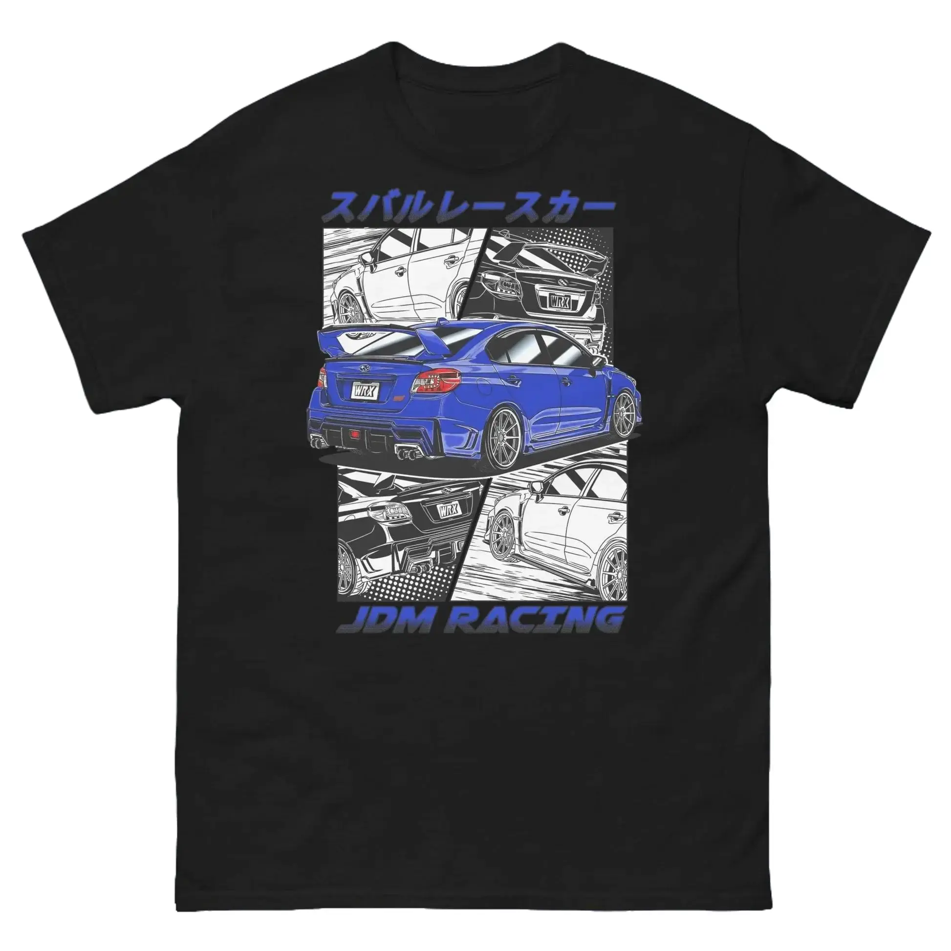 Subaru Impreza WRX STI illustration Blue JDM Racing Car Graphic T‑Shirt Sweatshirt Hoodie