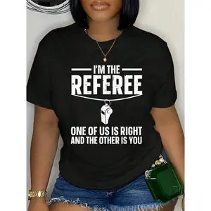 100% Cotton Funny Referee Design For Men Women Sports Ref Gag Referee T-Shirt Men's Women's Soft Breathable Tee Classic Fashion Summer Tops graphic tees men crop tops summer outfits for men summer tops T-Shirt