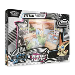Pokemon TCG Unova Victini Illustration Collection Box - 2 Black Bolt & 2 White Flare Booster Packs