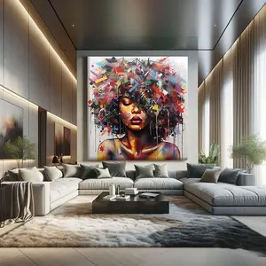 African American Street Art Graffiti Prints, Contemporary Afro Wall Art, Graffiti Pop Art Decor, Afro Art Prints for Home Decor. No Framed