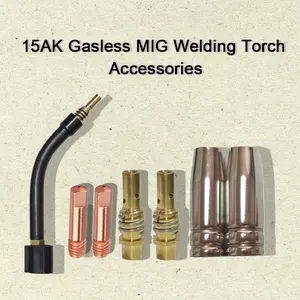 High-Quality 15ak Gas Shielded Welding Gun Accessories, Copper Nozzle, Brass Connecting Rod, Cost-Effective Small Parts