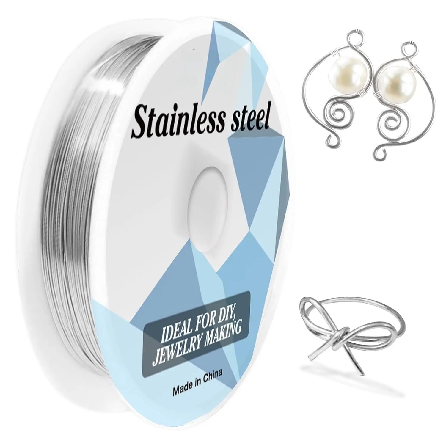 20-Gauge Rust-Resistant Stainless Steel Crafting Wire - 120 ft (0.81 mm) Charm Wire for Bead Jewelry Makers, Sculpting & DIY Jewelry Accessory Projects