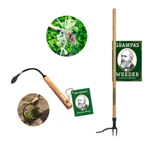 Grampa's Weeder + Grampa's Hand Hook - Bundle Grampa's Stand Up Weed Puller & Grampa's Garden Hook Weeder/Hand Cultivator Tool